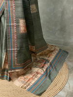 moss green Semi tusser silk saree - KRUPT5
