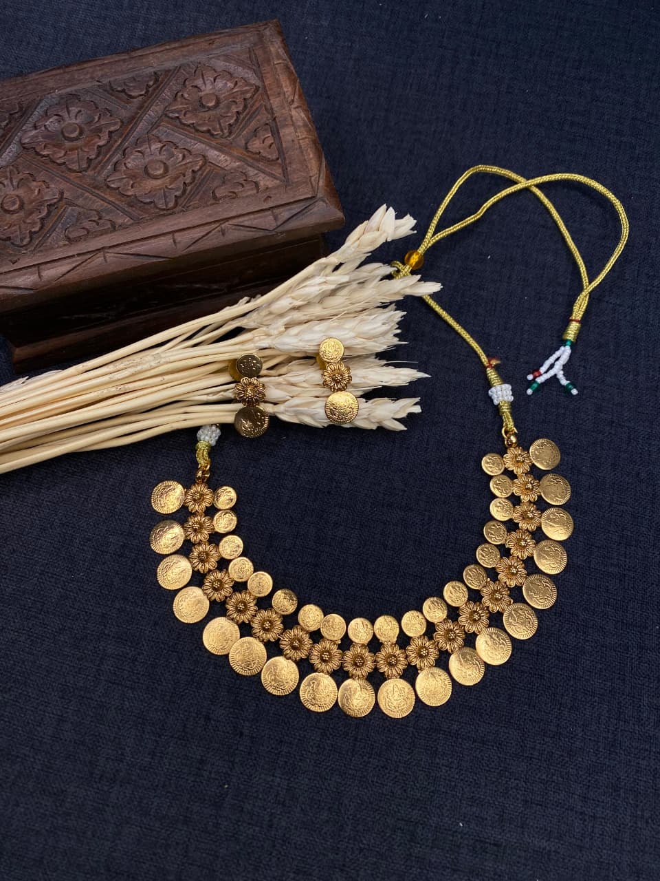 Double layered coin necklace-JW122A