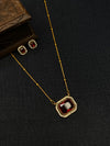 stone pendant chain - JW141A