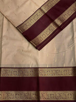 Beige and Brown kanchipuram silk saree- PSSR242