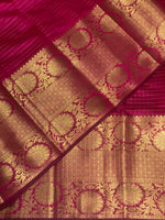 Rani Pink Semi Banarasi saree - LZ9G
