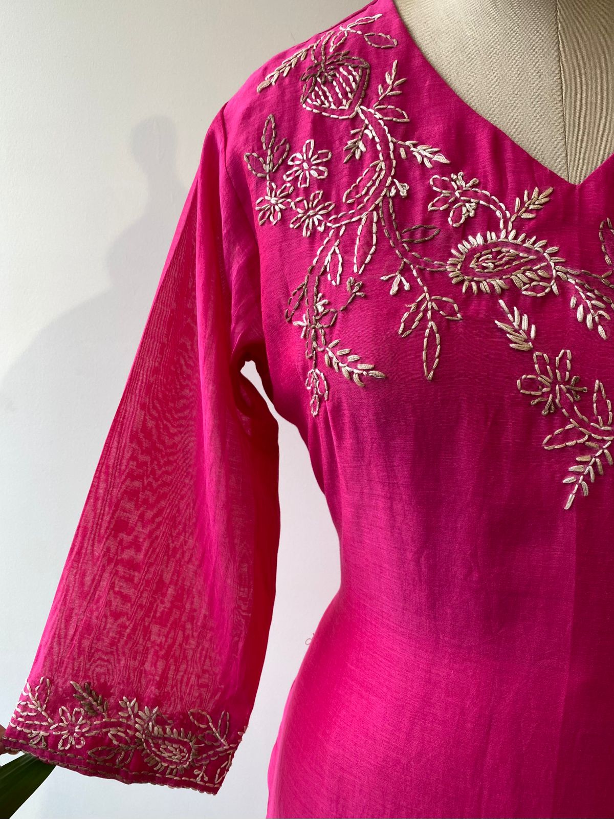 Magenta Pure mul chanderi salwar set -SMUL11 -SIZE40