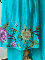 Blue Pure mul chanderi salwar set -SMUL16-SIZE44
