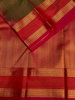 Olive Green and magenta kanchipuram silk saree- PSSR253