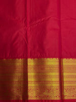 Beige and red kanchipuram silk saree- PSSR256