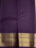 Yellow and deep purple kanchipuram silk saree- PSSR261