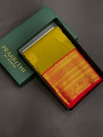 Olive Green and magenta kanchipuram silk saree- PSSR265