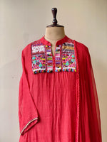 Dark peach Pure mul chanderi salwar set -SMUL17-SIZE42