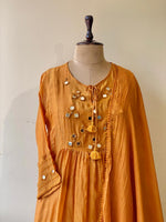 Yellow mul chanderi salwar set -SMUL27- SIZE40