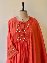 orange mul chanderi salwar set -SMUL29- SIZE42