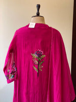Rani pink Pure mul chanderi salwar set -SMUL31- SIZE38