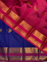 Blue and Magenta semi kanchipuram soft silk saree - PSSN143