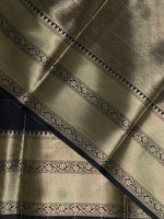 Black Banarasi silk Saree - RUK1A