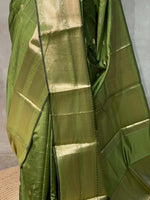 Olive Green Banarasi silk Saree - RUK1F