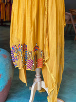 Yellow Pure mul chanderi salwar set -SMUL46- SIZE42