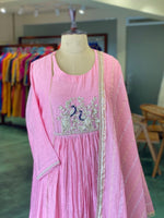 Pink Pure mul chanderi salwar set -SMUL49- SIZE42