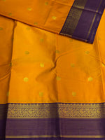Yellow and purple kanchipuram silk saree- PSSR285