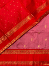 Pink and Red silk saree -BSP22