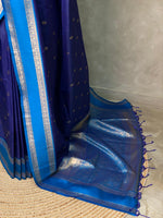 Dark and Light Blue silk saree -BSP23