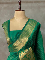 Green Semi Banarasi saree - LZ9I