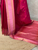 Deep magenta and Pink silk saree -BSP24