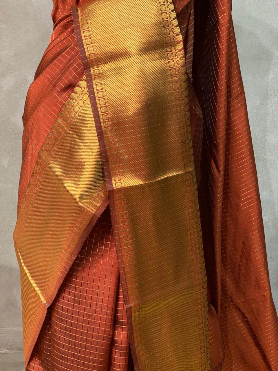 Brown banarasi silksaree - RUK2