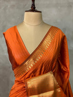 Rust Orange banarasi silksaree - RUK2C