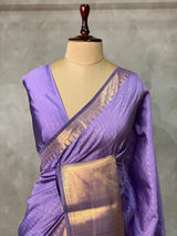 Lavender banarasi silksaree - RUK2D1