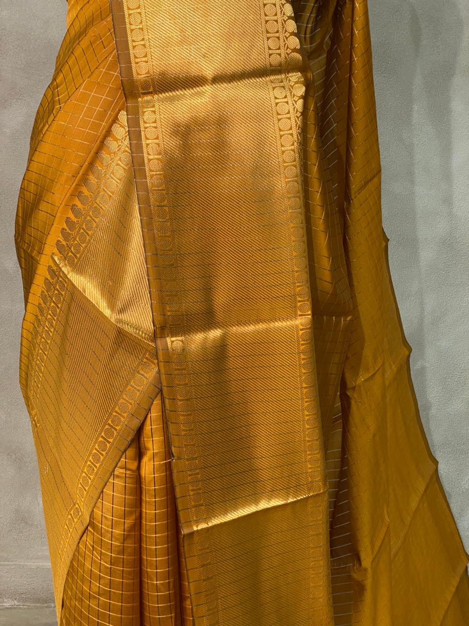 Golden Yellow banarasi silksaree - RUK2J