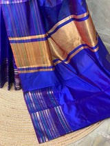 Blue semi Banarasi silk saree -PIH42A