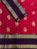 Magenta and Deep purple kanchipuram silk saree- PSSR286