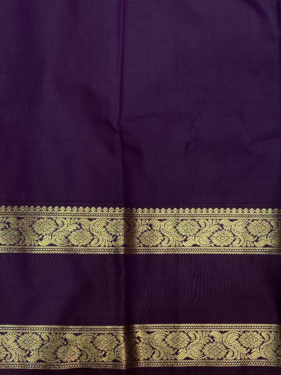 Magenta and Deep purple kanchipuram silk saree- PSSR286