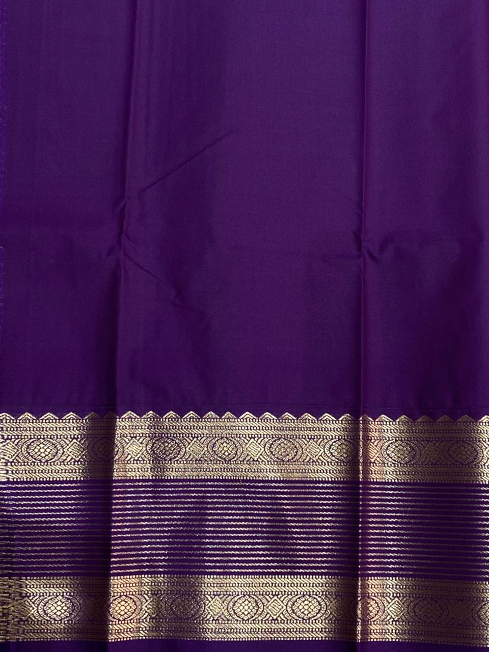 Magenta and Violet kanchipuram silk saree- PSSR287