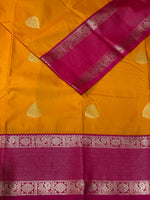 Yellow and Magenta kanchipuram silk saree- PSSR234