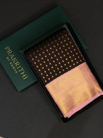 Brown and Pink kanchipuram silk saree- PSSR239