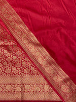 Maroon Banarasi Semi katan silksaree - PBAS4