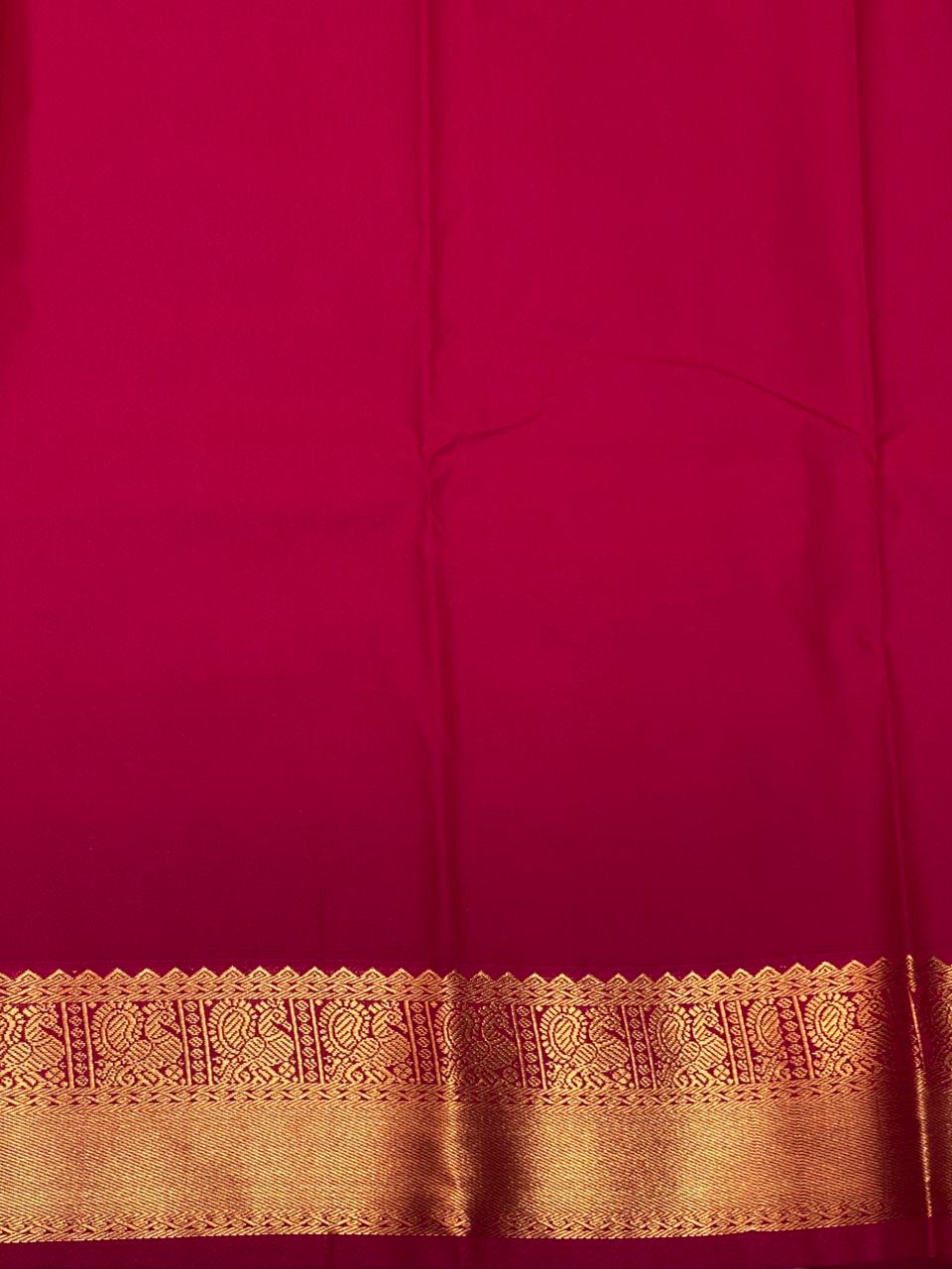 Peacock blue and Magenta kanchipuram silk saree- PSSR273