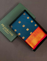 Peacock blue and Magenta kanchipuram silk saree- PSSR273