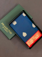 Peacock blue and Magenta kanchipuram silk saree- PSSR274