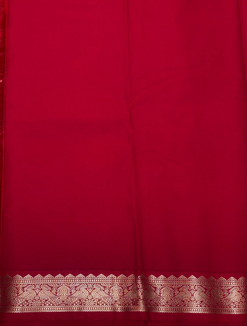 Peacock blue and Magenta kanchipuram silk saree- PSSR274