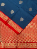 Peacock blue and Magenta kanchipuram silk saree- PSSR274