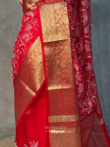 Red Organza silk saree -PIH47