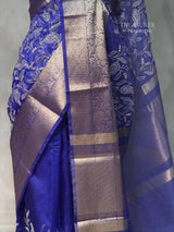 Royal Blue Organza silk saree -PIH47A