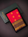 Pinkish Orange and violet kanchipuram silk saree- PSSR281
