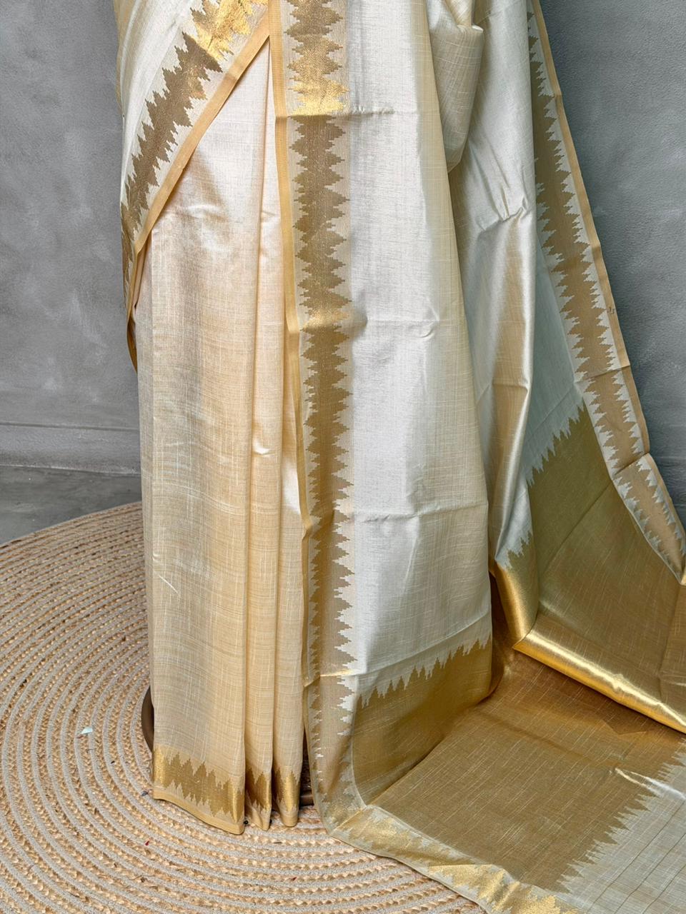 Semi Tussar Saree- ONAM26F
