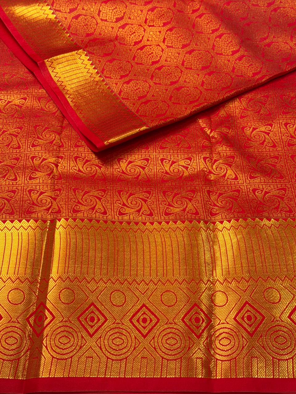 Red Bridal kanchipuram silk saree- PBRIDE2