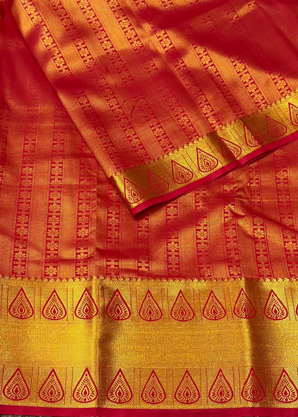Red Bridal kanchipuram silk saree- PBRIDE7