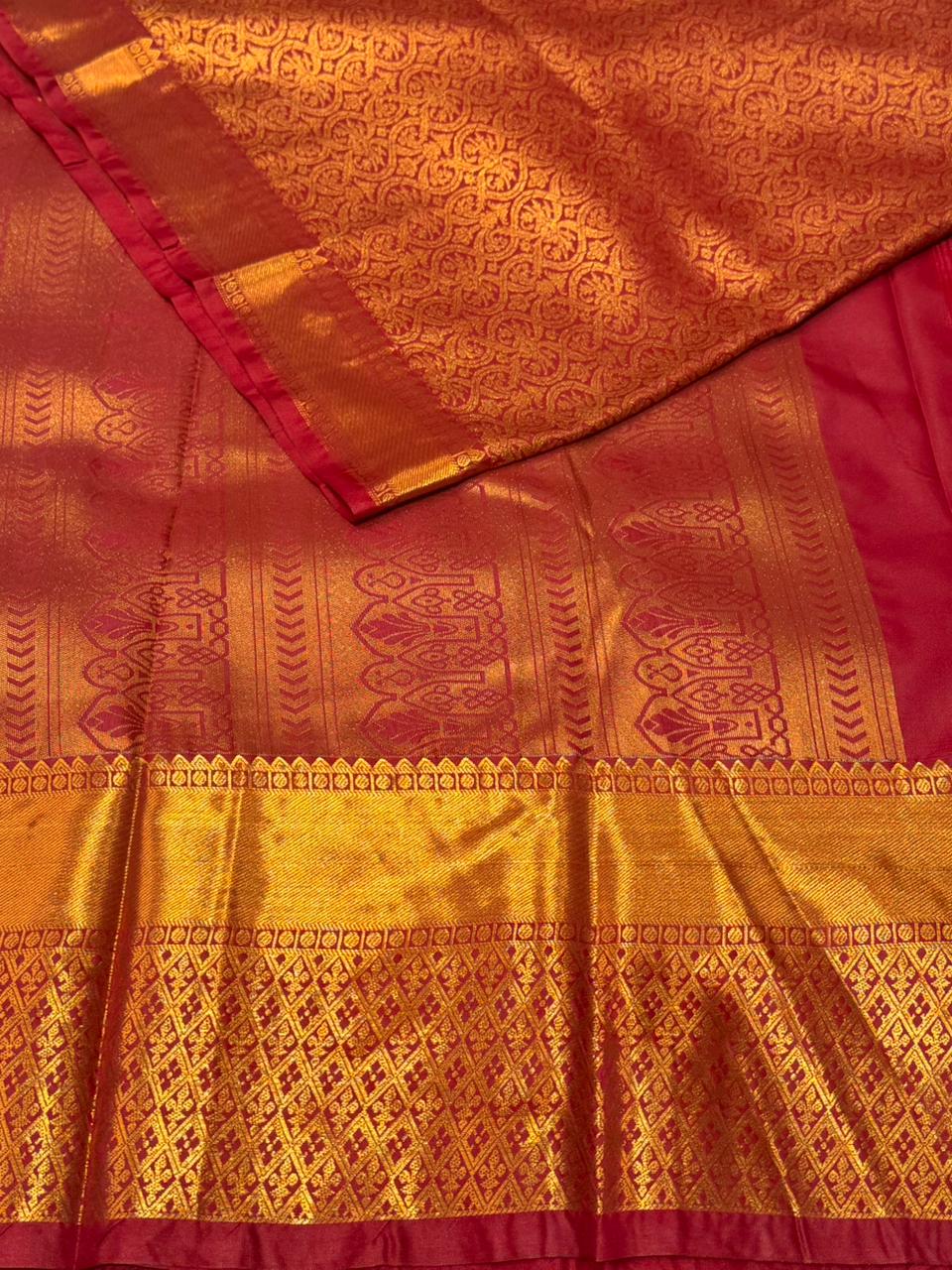 maroon Bridal kanchipuram silk saree- PBRIDE9