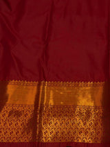 maroon Bridal kanchipuram silk saree- PBRIDE9