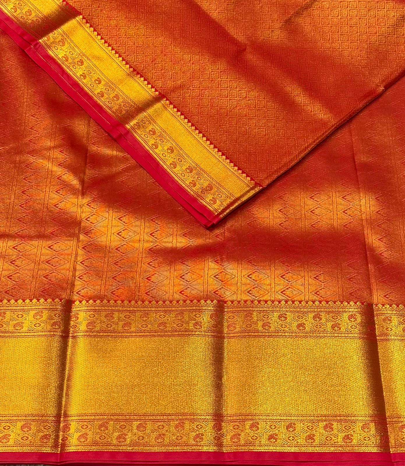 Red Bridal kanchipuram silk saree- PBRIDE10